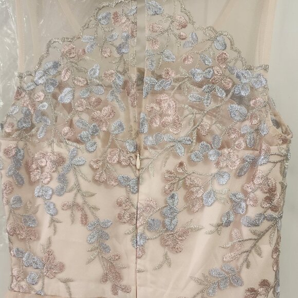 Chi Chi London Dress US Size 4 Lace Blush Pink Embroidered